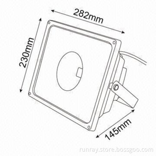 Outdoor LED Floodlight with 50W Power and 50,000 Hours Lifespan